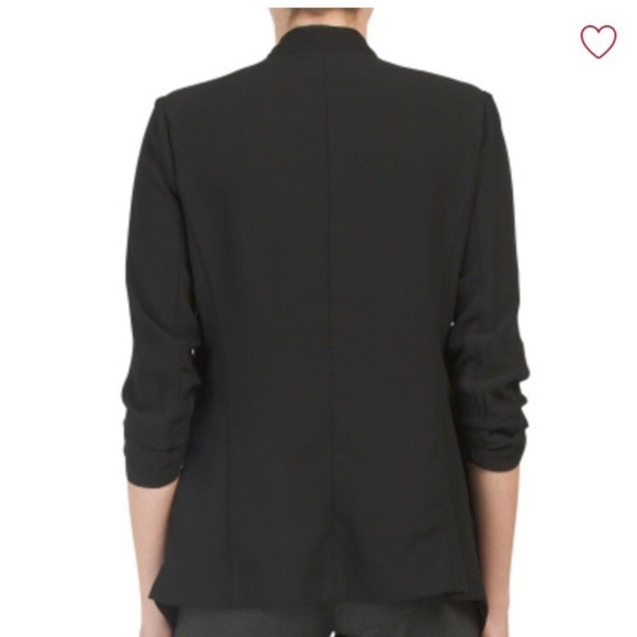 RACHEL ZOE Ruched Sleeve Jacket Blazer Black XS - Picture 8 of 9